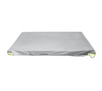 Heavy Duty Tarpaulin Cover for Camping Trailer | 208x114x13cm Waterproof Windproof UV Resistant Shelter | Oxford Cloth and PVC Outdoor Protection Tarp in Black(Gray)