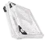 Heavy Duty Tarpaulin Waterproof 155 x 300 cm Transparent Tarp Sheet 400 G/M², Windproof Tear Resistant, Multipurpose Multi Sizes, Strengthened Corners for Garden, Gazebo, A