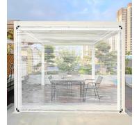 Heavy Duty Tarpaulin Waterproof 220 x 290 cm Transparent Tarp Sheet 400 G M², Weatherproof, Frost-Resistant, Universal with Eyelets and Rope for Garden, Greenhouse, A