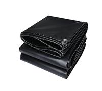 Heavy Duty Tarpaulin Waterproof 220 x 290 cm Waterproof, with Eyelets Builders Tarp Easy to Wash for Camping, Garden, Greenhouse, Outdoor Furniture, Trailers & Sheds, Black