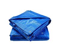 Heavy duty tarpaulin, waterproof cover, strengthened tarpaulin with eyelets every meter, UV protected, lightweight, easy to handle. For farm, garden, body shop, garage, leisure, etc. (5 x 6 m, Blue)