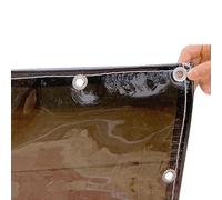 Heavy Duty Tarpaulin with Eyelets 1x1.5m 1x2m 1.2x1.5m 1.2x1.8m 1.8x2.4m 2x2m 2x3m 3x4m Waterproof Clear and Black Translucent Tarp Garden Plant Cover(1.8x2.4m(5.9ftx7.9ft))