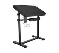 Heavy Duty Tattoo Arm Rest, Tattoo Armrest Stand with PU Leather Soft Sponge, Oversized Armrest Tattoo with Rack and Storage Compartment, Adjustable Height & Angle, Stable and Reliable