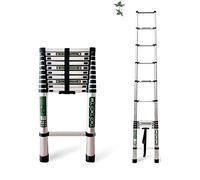 Heavy Duty Telescopic Extension Ladder with Hooks 3.8m (12.5ft) Portable & Versatile for Home Emergency Use Supports 150kg Ideal for DIY and Maintenance.