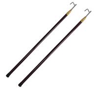 Heavy Duty Telescoping Boat Hook with Fiberglass Pole - Multifunctional Cargo Retrieval Tool(Brown,16.4 ft)
