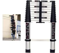 Heavy-Duty Telescoping Extension Ladder 5M/16.4FT Multi-Purpose Outdoor Use One-Button Retraction Scalable for Home Improvement Safe and Compact Storage.
