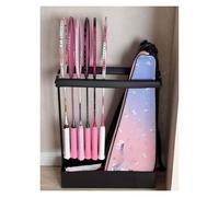 Heavy Duty Tennis Racket Holder/Tennis Racket Storage Rack, Floor Standing Badminton Organizer Holder for Storage Badminton Racket and Badminton Shuttlecock Tube(Black)