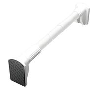 Heavy Duty Tension Pole 32mm Extendable Curtain Poles 80-410cm No Drill,Telescopic Pole Supports 50kg Multi-Purpose for Bathroom Window Kitchen Wardrobe Black(White,3.5m)