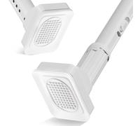 Heavy Duty Tension Pole with Suction Base & One-Click Extension, 32mm Steel Clothes Rail & Curtain Rod 155-220cm, No Drill Telescopic Pole, 70kg Support, Multi-Purpose for Drying, Bathroom, Wardrobe