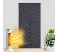 Heavy Duty Thermal Insulated Door Curtain | Wintern Thickened Oxford Fabric Magnetic Screen Cover | Self-Sealing AC Door Barrier for Patio, Room Divider | 70-260cm(Blacks,250x200cm)