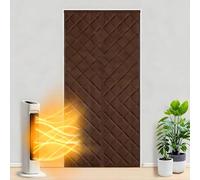 Heavy Duty Thermal Insulated Door Curtain | Wintern Thickened Oxford Fabric Magnetic Screen Cover | Self-Sealing AC Door Barrier for Patio, Room Divider | 70-260cm(Coffees,250x200cm)