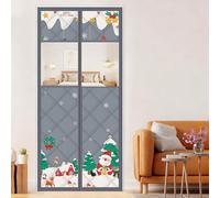 Heavy Duty Thermal Insulated Doors and Windows Single Piece Door Insulated Blanket 72x96 52x76 42x85 35x81 40x80 Magnetic Door Curtain Keep Cold Thickened Oxford Cloth(with Window,26x80)