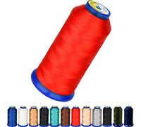 Heavy Duty Thread 1800 Yards Size T70#69 210D/3 All Purpose High Strength Polyester Sewing Thread for Weaves, Upholstery, Jeans and Weaving Hair, Drapery, Beading, Purses, Leather (Red)