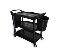 Heavy-Duty Three-Tier Mobile Food Cart - Service Trolley for Restaurants & Hotels Ideal for Catering Hot Pot and Event Setup - jinyi2016SHOP-1998