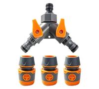 Heavy Duty Three-Way Garden Hose Splitter with Quick Connect Fittings
