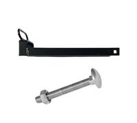 Heavy Duty Throw Over Gate Loop with Lifting Handle for 3" Gates - Black Japanned Steel or Galvanised | Includes Fixings | Rust-Resistant Farm & Garden Gate Hardware (Black Japanned)