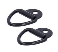 Heavy Duty Tie Down Anchors, V Ring Flush Mount, 2PCS Black Steel - Rust Coating, Easy Single - Bolt Installation, Ideal for Trucks SUV Boat