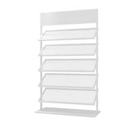 Heavy-Duty Tile Display Shelf Stand Rack, 87cm Floor Display Stand with Strong Load-Bearing Capacity, Ideal for Craft Shows & Large Sample Holders