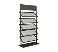 Heavy-Duty Tile Sample Display Rack, Anti-Slip Iron Multi-Tier Stand | Heavy-Duty Tile Display Rack with Anti-Slip Design for Retail Showrooms and Trade Shows
