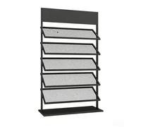 Heavy-Duty Tile Sample Display Rack, Anti-Slip Iron Multi-Tier Stand | Heavy-Duty Tile Display Rack with Anti-Slip Design for Retail Showrooms and Trade Shows