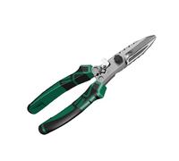 Heavy Duty Tin Snips Pliers Tool Featuring Serrated Ergonomic Handle Port Crimper Hexagonal Steel Construction Ergonomic Nonslip Tin Shear Tool