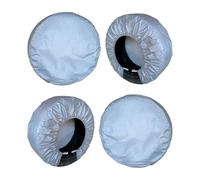 Heavy Duty Tire Shield Protectors For 21-32 Inch Silver Color Fade Resistant Car Truck Accessories 4pcs Premium Truck Tire Covers Set Waterproof Outdoor Protection
