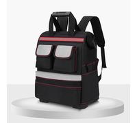 Heavy Duty Tool Backpack with 18 Pockets - Large Capacity, Waterproof, Ergonomic Back Support - Professional Tool Bag for Electricians, Plumbers, Technicians