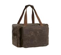 Heavy Duty Tool Bag - 16OZ Waxed Canvas Organizer with 3 Compartments & Padded Handle (Grey) - Hand Tool Bag for Gardening Set Wire Stripper Pliers