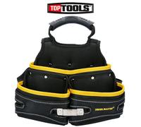 Tool Belt Pouch, Fixing Pouch with 3 Wide Pockets for Tools, Nails and Small Parts, Tool Work Pouch for Builders, Carpenters, Electricians, DIY TOUGH MASTER
