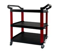 Heavy Duty Tool Cart - 3 Tier Auto Detailing Cart with Wheels, Commercial Service Rolling Mechanic Tool Storage for Repair and Maintenance