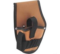 Heavy Duty Tool Waist Bag Made From 1200d Oxford Fabric For Electric Drill With Three Belt Styles Including Pin Button Design For Carpenters And Builders With Reinforced Stitching In Black(A)