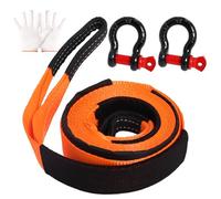 Heavy Duty Tow Rope with Hooks, 5 cm x 5 m Tow Strap Towing Kit by Poweka