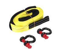 Heavy Duty Tow Strap 3" x 26ft - 17636 lbs Break Strength with 3/4 D Ring Shackles - Emergency Recovery Strap for Truck, SUV, ATV, Offroad