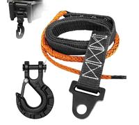 Heavy Duty Tow Strap | Extension Rope for Winch and Plough with Hook, Winch Recovery Connecting Strap | for 4x4, Outdoor, Mud, Truck, Agriculture, Adventure,