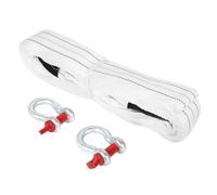 Heavy Duty Tow Strap with Metal Hooks - 5M Length, 10T Break Strength, Durable Nylon Towing Rope for Vehicle Recovery in Roadside Emergencies