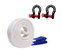 Heavy Duty Tow Straps With Hooks 3 X 29 Ft 44000 Lbs Nylon Kinetic Recovery Rope Kit For Vehicles Trip Acessories Convient À Tous Les Modèles De Petites(White2,8 m 15 tons)
