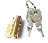 Heavy Duty Trailer Hitch Lock Cylinder - Caravan & Trailers Coupling Towing Security Hitch Locks with 2 Keys - Universal Trailer Lock for Pressed Steel Couplings (Gold)