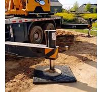 Heavy-Duty Trailer Jack Pad - Universal Outrigger Pads for Crane, Wrecker & Fire Engines, Non-Slip Leveling Support, 19.7x19.7x2in (50x50x5cm)
