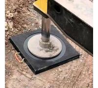 Heavy-Duty Trailer Jack Pad with Anti-Slip Design, Recessed Radius Leveling Pads for RVs, Fire Engines, Trucks, and Cranes (Style B, 11.8x11.8x2in/30x30x5cm)