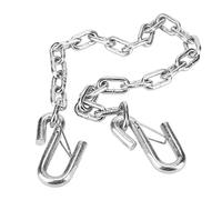 Heavy-Duty Trailer Safety Chain with Double Spring Clip Hooks - 3500lbs Towing Wire Ropes for Trailers and RVs (39 Inches)