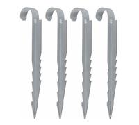 Heavy Duty Trampoline Pegs, Fixing Hooks for Swings to the Ground | Tool for Outdoor Equipment, 4 Pieces Metal Fixing for Garden Including