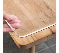 Heavy Duty Transparent PVC Table Protector 1.5mm Thick Waterproof & Antibacterial Table Cover for Dining & Coffee Tables 160 x 260 cm Easy to Clean
