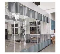 Heavy-Duty Transparent Sliding Curtains, 0.6mm Thickness Spliced Partition Curtain, Clear Tarp Panel for Porches and Gazebos