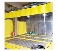 Heavy-Duty Transparent Sliding Curtains, 0.6mm Thickness Spliced Partition Curtain, Clear Tarp Panel for Porches and Gazebos