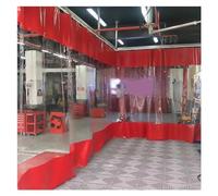 Heavy-Duty Transparent Sliding Curtains, 0.6mm Thickness Spliced Partition Curtain, Clear Tarp Panel for Porches and Gazebos