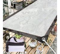 Heavy Duty Transparent Tarpaulin 2x6m with Eyelets - Waterproof Clear Tarps for Outdoor Camping Patio Roof Covering Sun & Rain Protection
