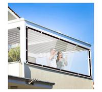 Heavy Duty Transparent Tarpaulin Curtain with Eyelets Waterproof and Tear Resistant Ideal for Outdoor Use 2x5m