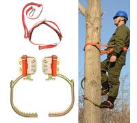 Heavy Duty Tree Climbing Spikes with Non-Slip Nails, Professional Pole Climbing Gear Foot Buckle for Arborist Fruit Picking Outdoor Survival
