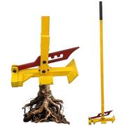 Heavy Duty Tree Root Puller, Stand Up Uprooting Tool for Fence Post and Stump Removal with Serrated Edge, Efficient Leverage Design for Saplings and Shrubs