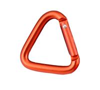 Heavy Duty Triangle Climbing Buckles Metal Carabiner Clips for Mountaineering Rock Climbing Gear Accessories (Orange, 6X6X1cm)